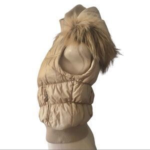 INC International Concepts Beige Puffer Vest